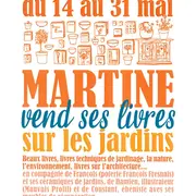 Martine vend ses livres sur les jardins