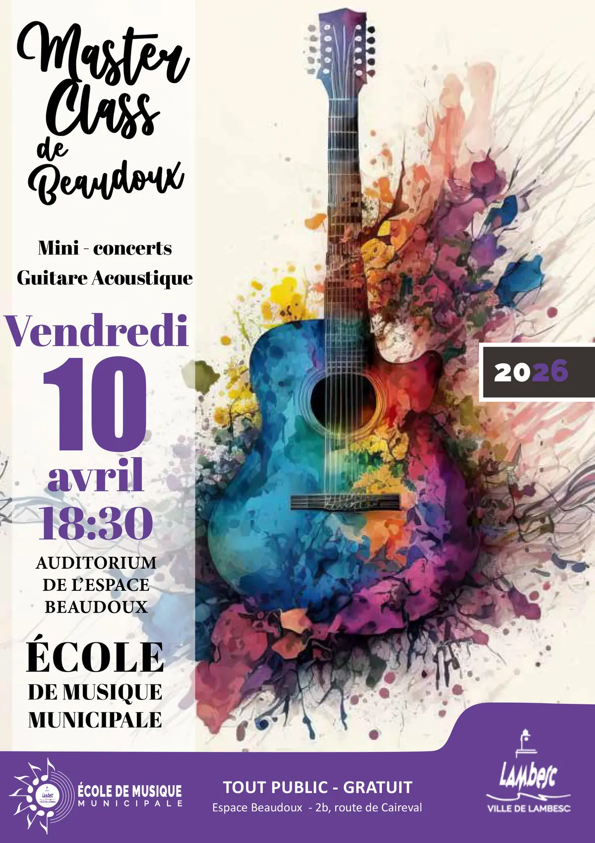 Master Class de Beaudoux et mini-concerts - Guitare