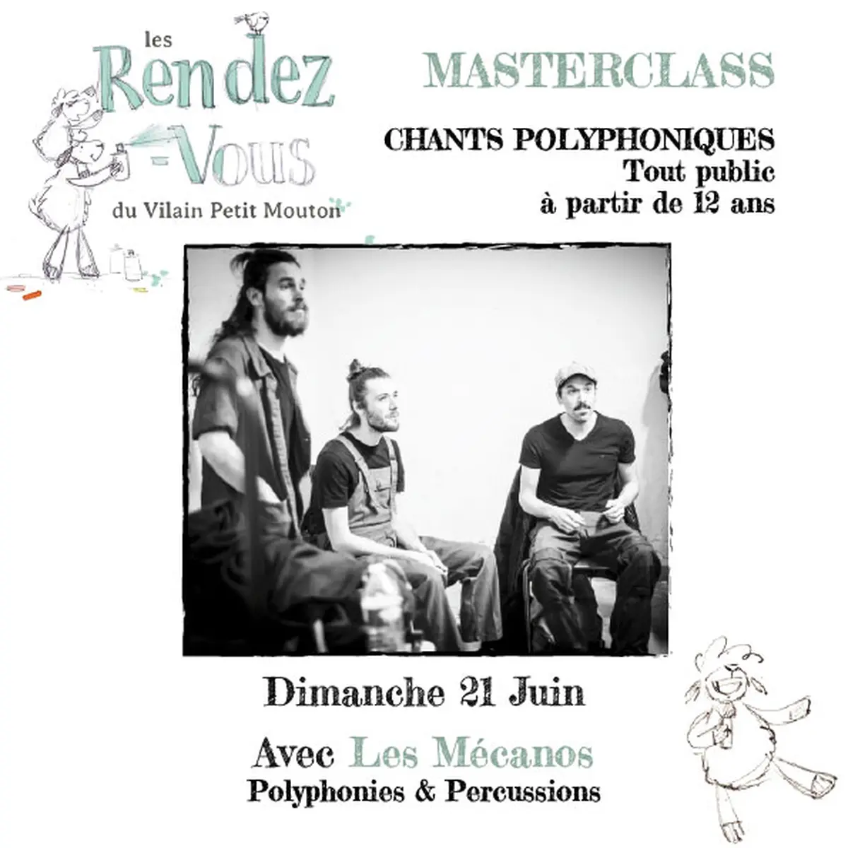 Masterclass, chants polyphoniques avec Les Mécanos