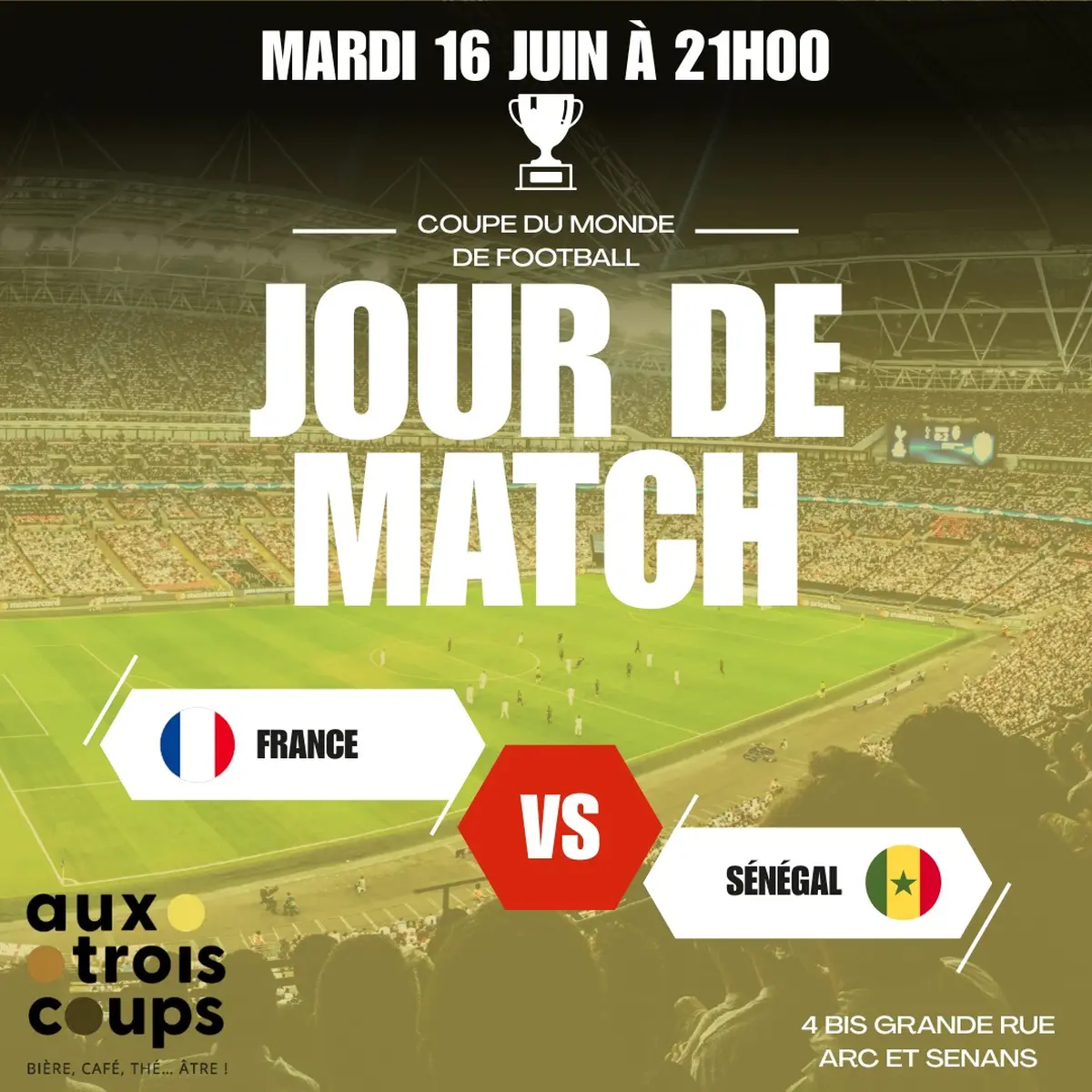 Match Coupe du Monde 2026 France Sénégal
