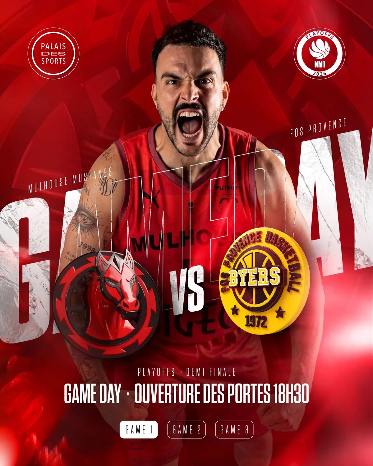 Match de basket à Mulhouse : MBA Pro Basket vs FOS Provence en demi-finale des playoffs