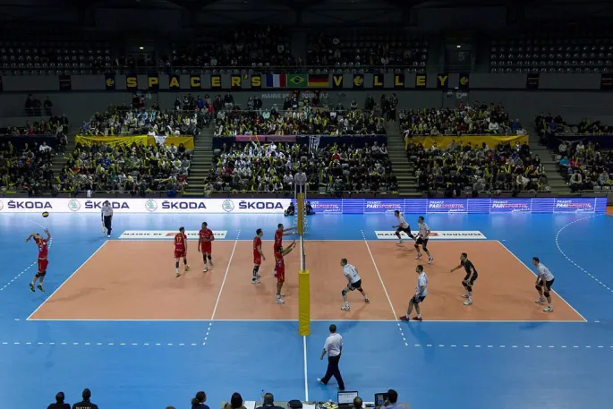 Un match de volley au Palais des Sports de Toulouse