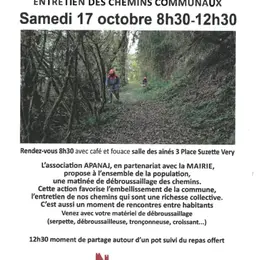 Matinée citoyenne - Entretien des chemins communaux