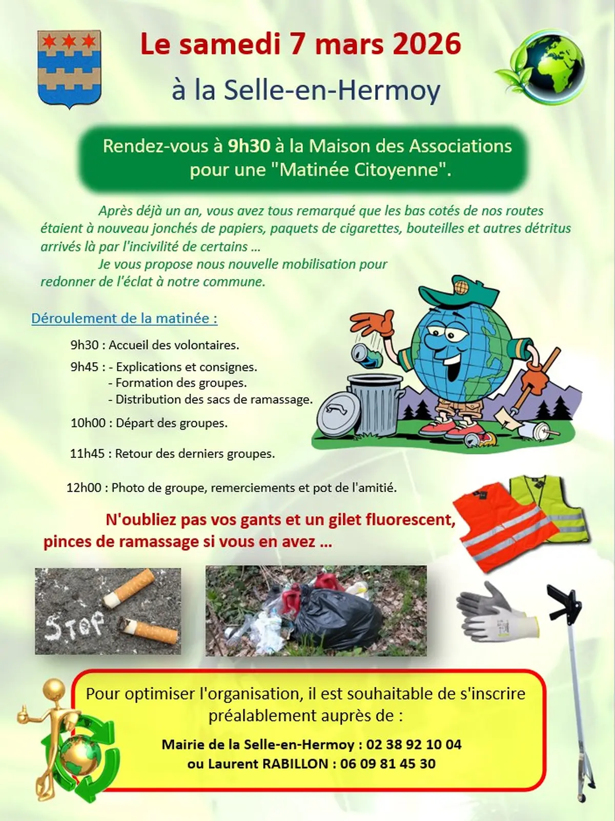 Matinée citoyenne : nettoyage de la commune