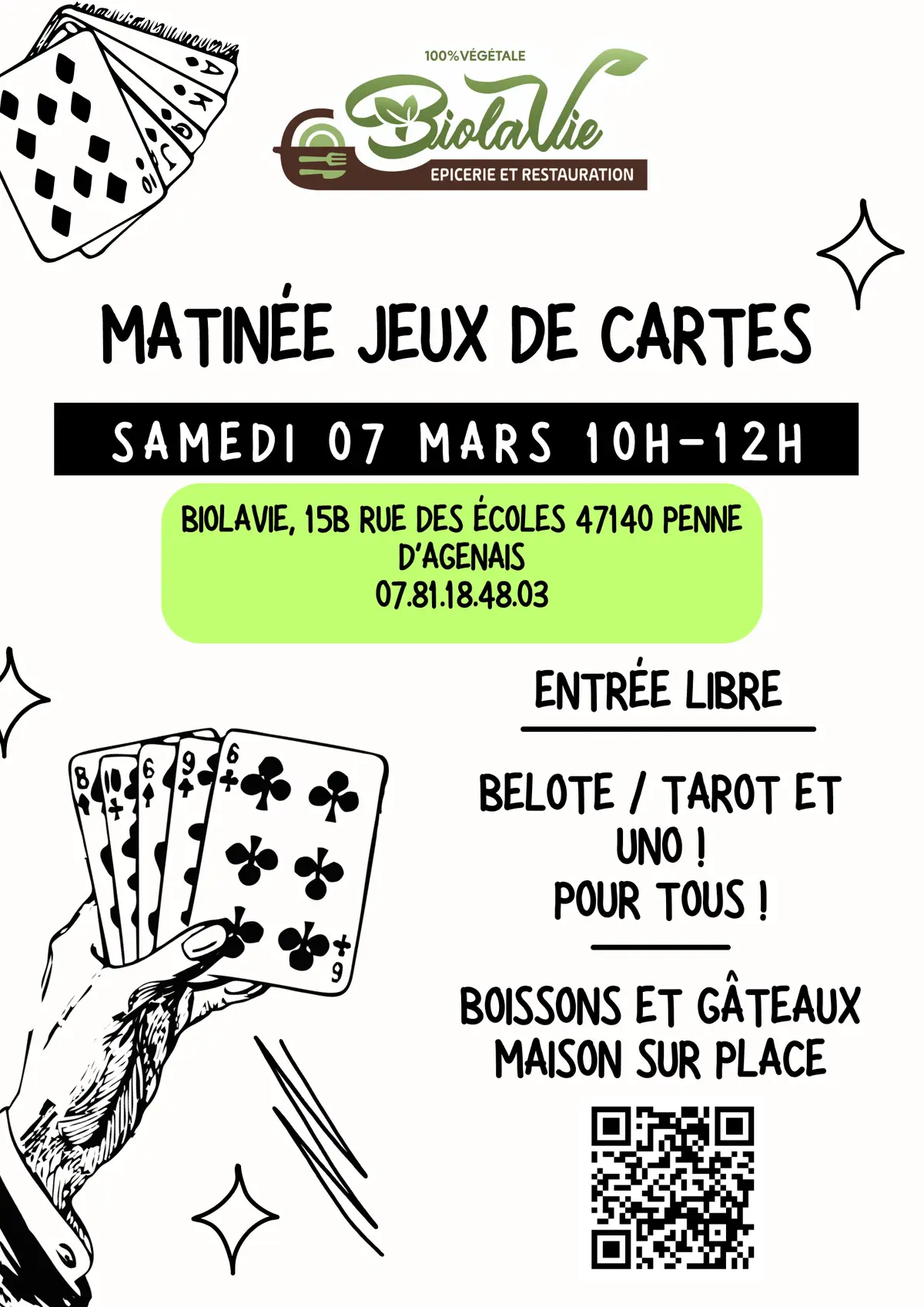 Matinée jeux de cartes pour tous les âges !