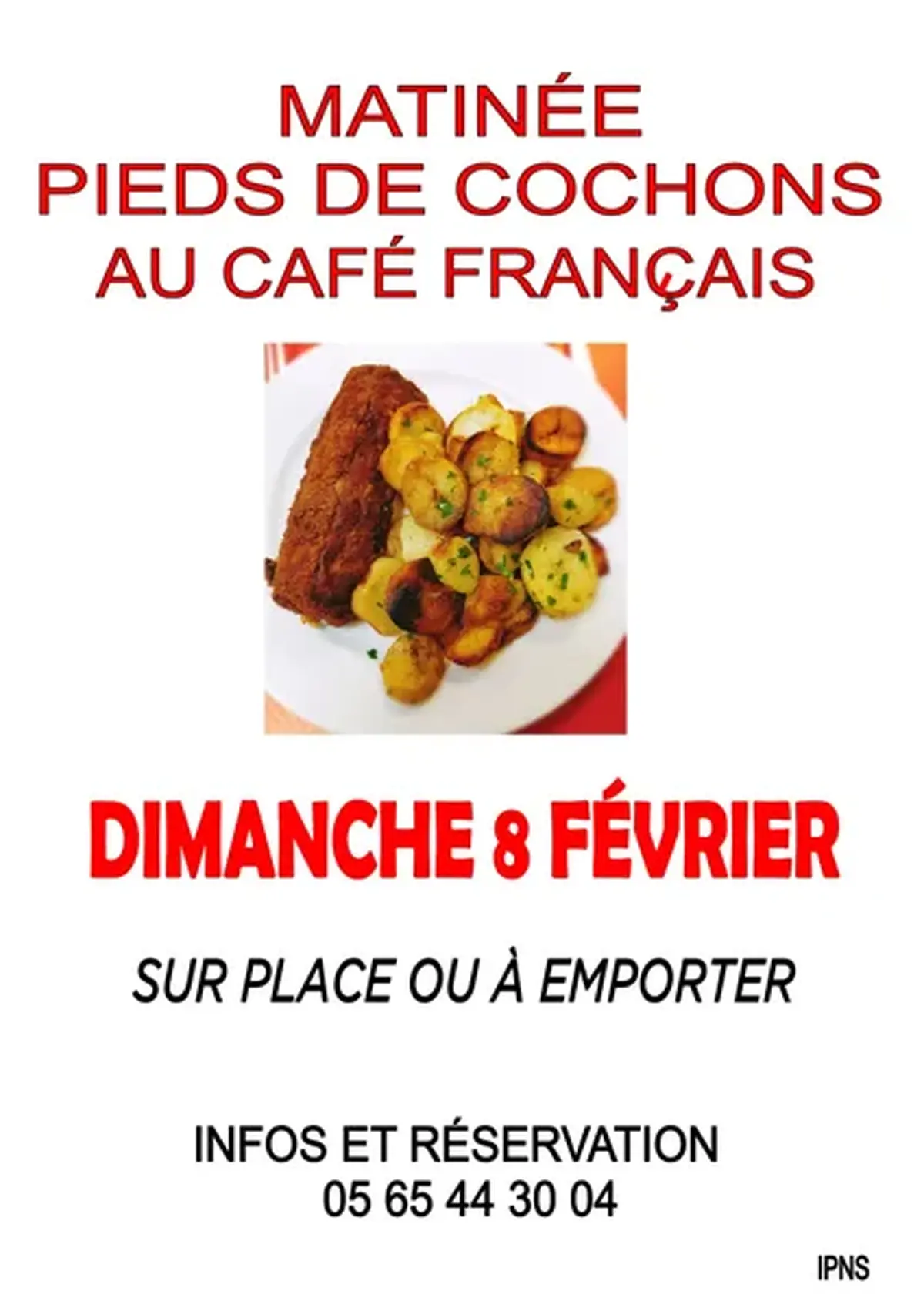 Matinée Pieds de cochons au Café Français
