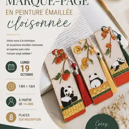 Médiathèque – Atelier Adulte : Marque-Page En Peinture émaillée Cloisonnée