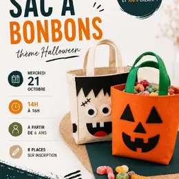 Médiathèque – Atelier Créatif : Sac à Bonbons (thème Halloween)