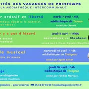 Médiathèque : Atelier modelage