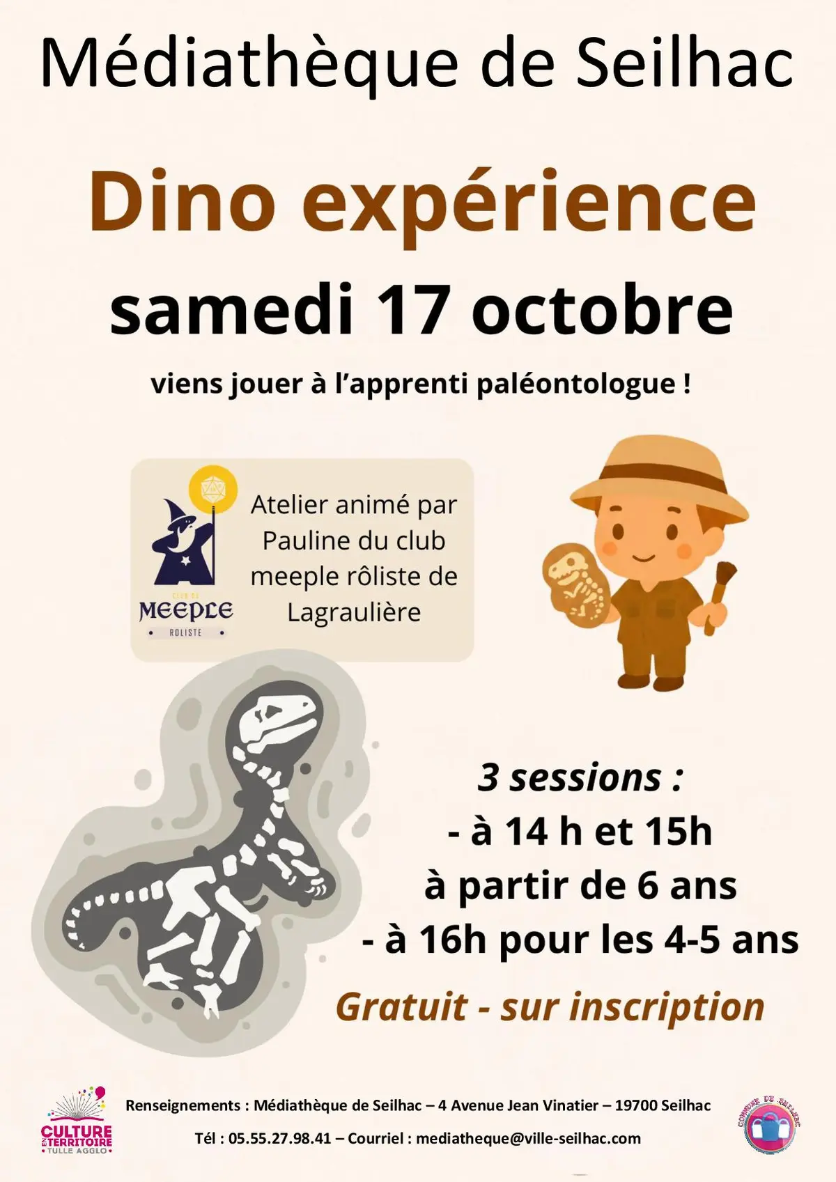 Médiathèque : Dino expérience