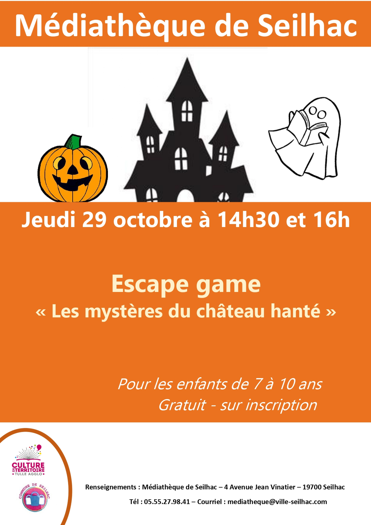 Médiathèque : Escape game  : les mystères du château hanté