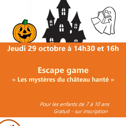 Médiathèque : Escape game  : les mystères du château hanté