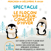 Médiathèque - Spectacle Le Flocon Voyageur, Concert D’hiver