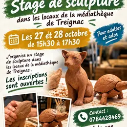 Médiathèque : Stage de sculpture