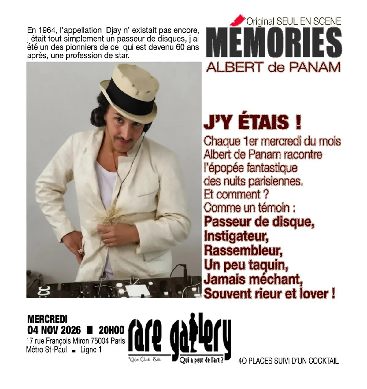 Mémories de Albert de Panam : J'y étais !