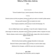 Menu de fête des mères au Vinois