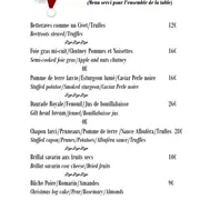 Menu de Fêtes du restaurant Les Dodus