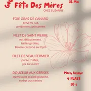Menu de la fête des mères Chez Suzanne