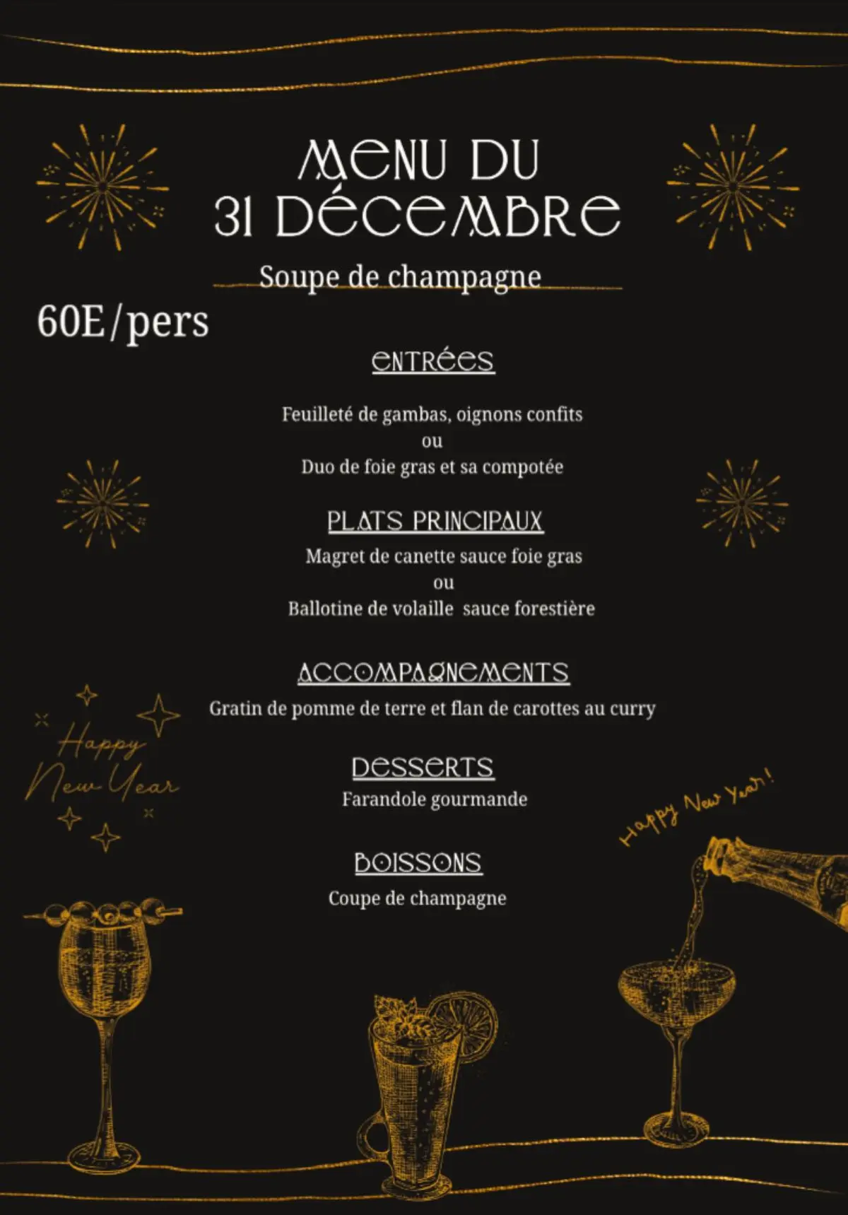 Menu de la Saint-Sylvestre