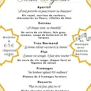 Menu de la Saint-Sylvestre au restaurant la Promenade du Limau