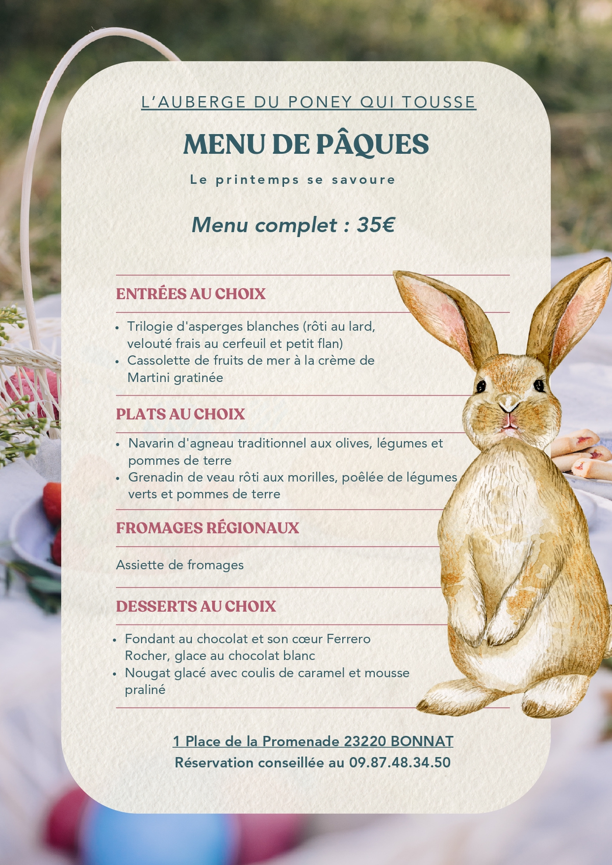 Menu de la Saint-valentin