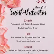 Menu de la Saint Valentin à l'Hôtel restaurant Malpel