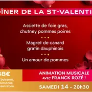 Menu de la Saint Valentin au casino
