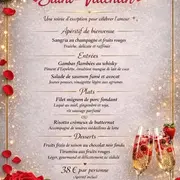 Menu de la Saint-Valentin au restaurant Le Saint-Laurent