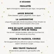 Menu de la St Sylvestre