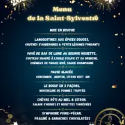 Menu de la St Sylvestre à la Ferme de Huchet