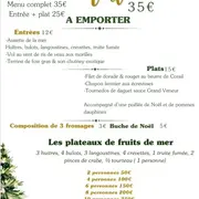 Menu de Noël de l'Hôtel du Parc - à emporter