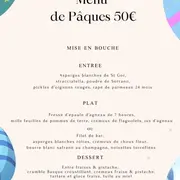 Menu de Pâque au Cadet de Gascogne