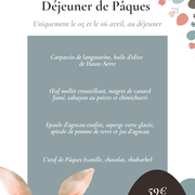 Menu de Pâques au Château de Haute-Serre