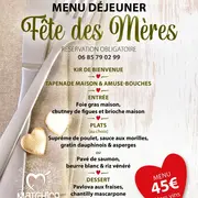 Menu Déjeuner de la Fête des Mères