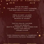 Menu du nouvel An à l'Hôtel Malpel