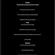 Menu du Réveillon et du Nouvel An  à la Petite Auberge