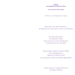 Menu Goûts de Marcillac