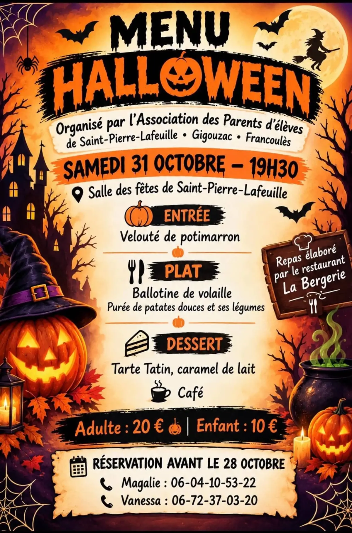 Menu Halloween