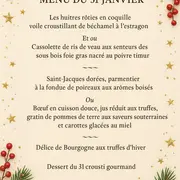 Menu Réveillon à emporter au Luz d'Olt