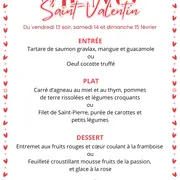 Menu Saint Valentin