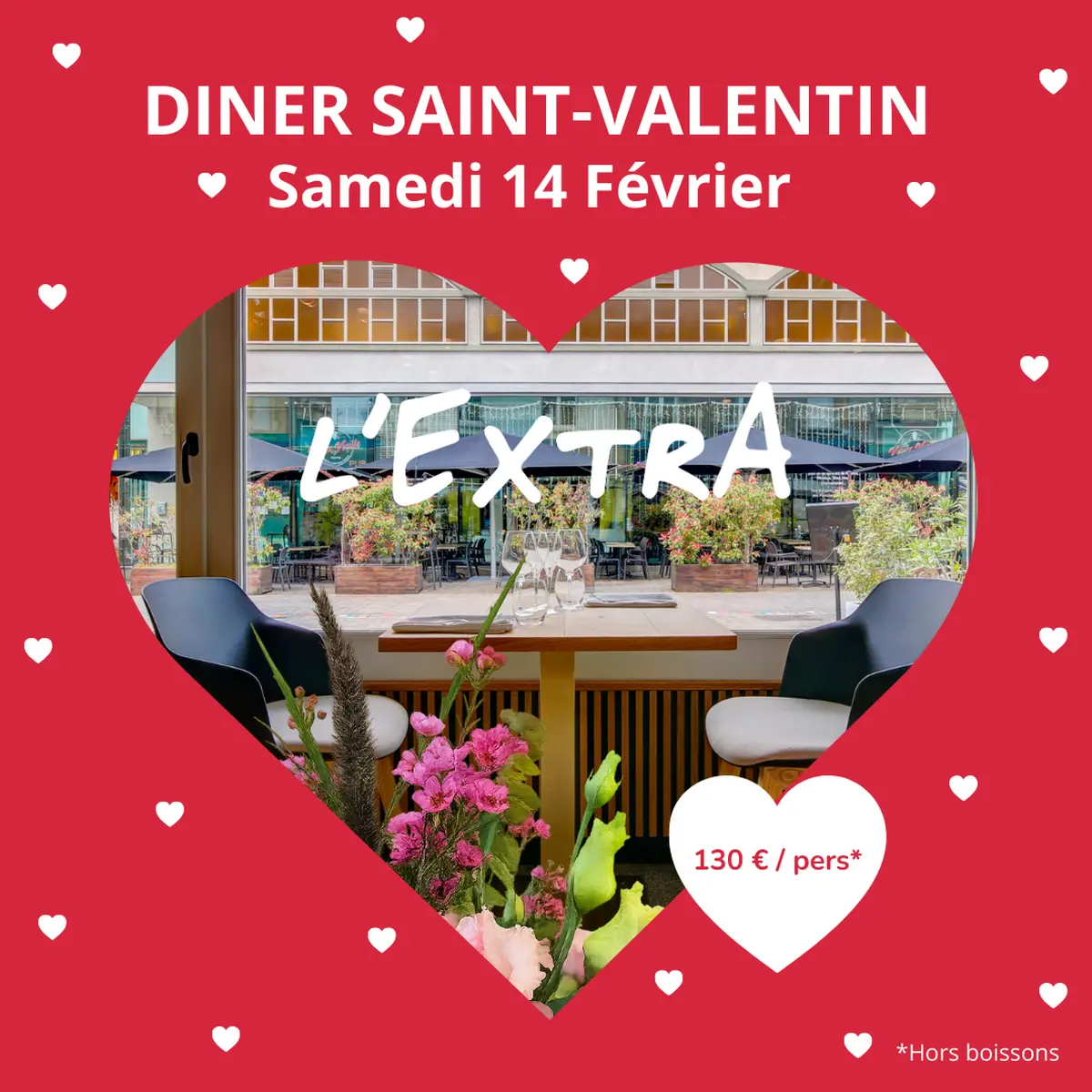Menu Saint Valentin à L’ExtrA