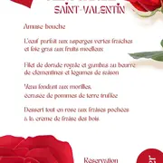 Menu Saint-Valentin aux Platanes