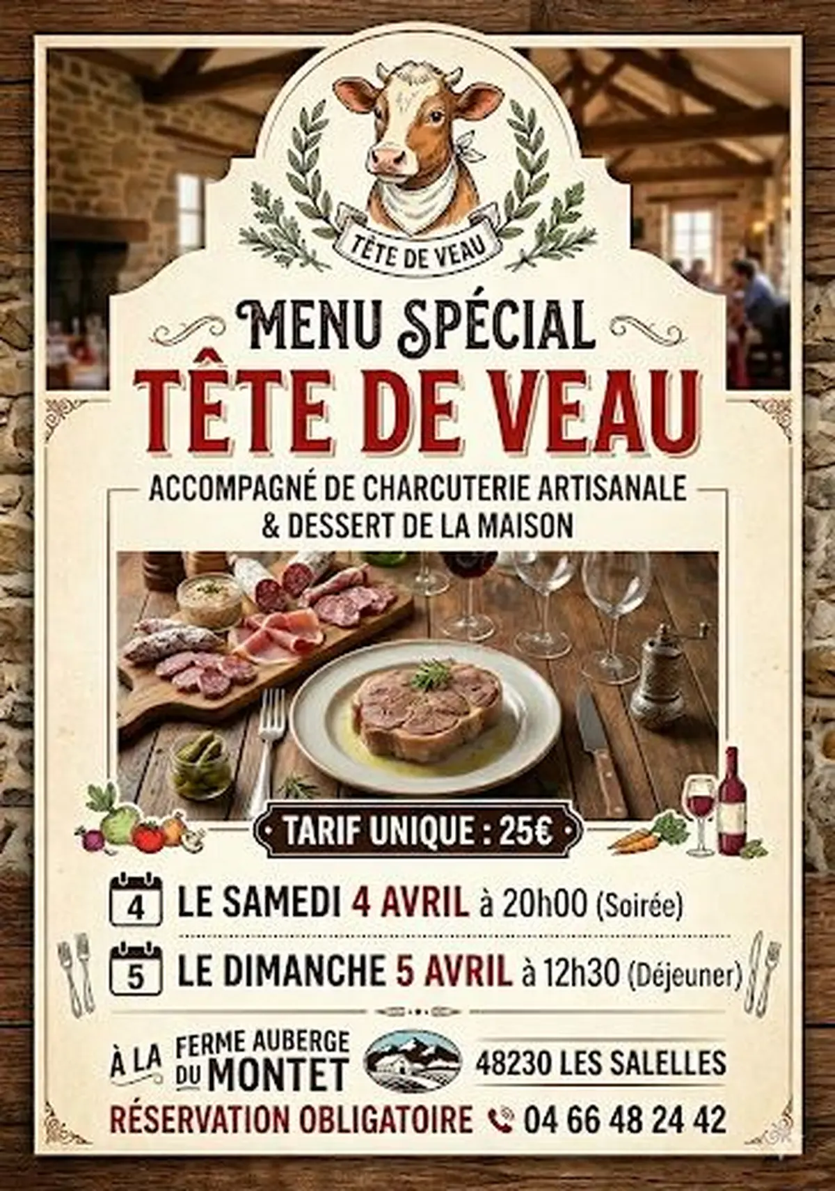 Menu Special : Tete De Veau