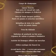 Menu St Sylvestre - Domaine de Vaugouard