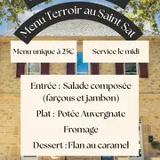 Menu terroir au Saint Sat