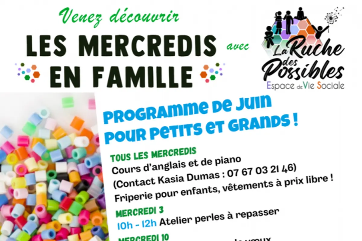 Mercredi en famille : atelier perles à repasser