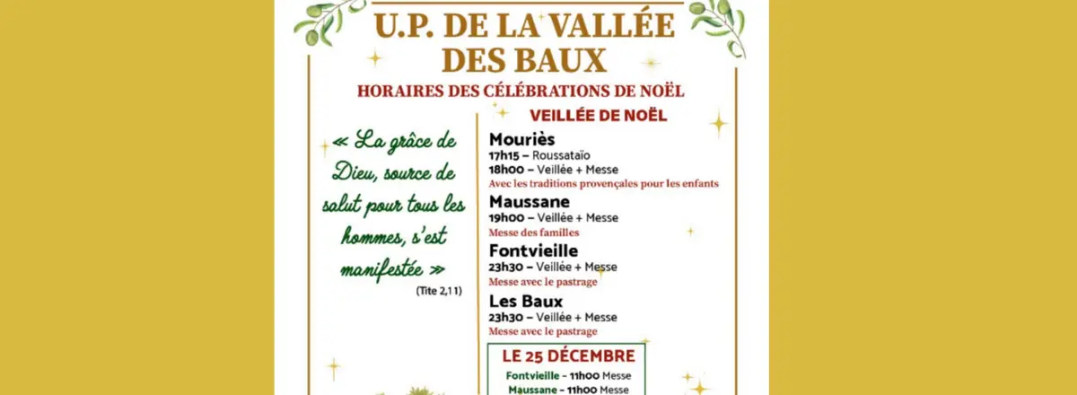 Messes de Noël à Fontvieille