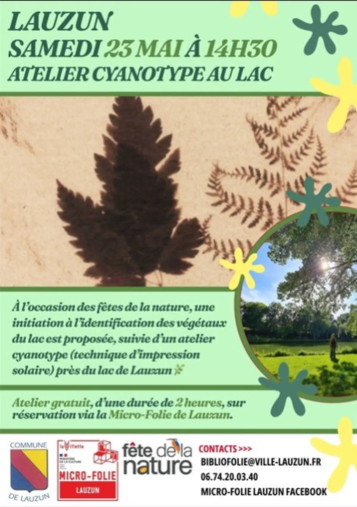 Micro-Folie : Atelier Anthotype au lac