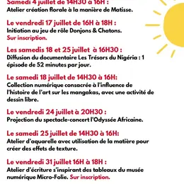 Micro-Folie : Atelier d'écriture