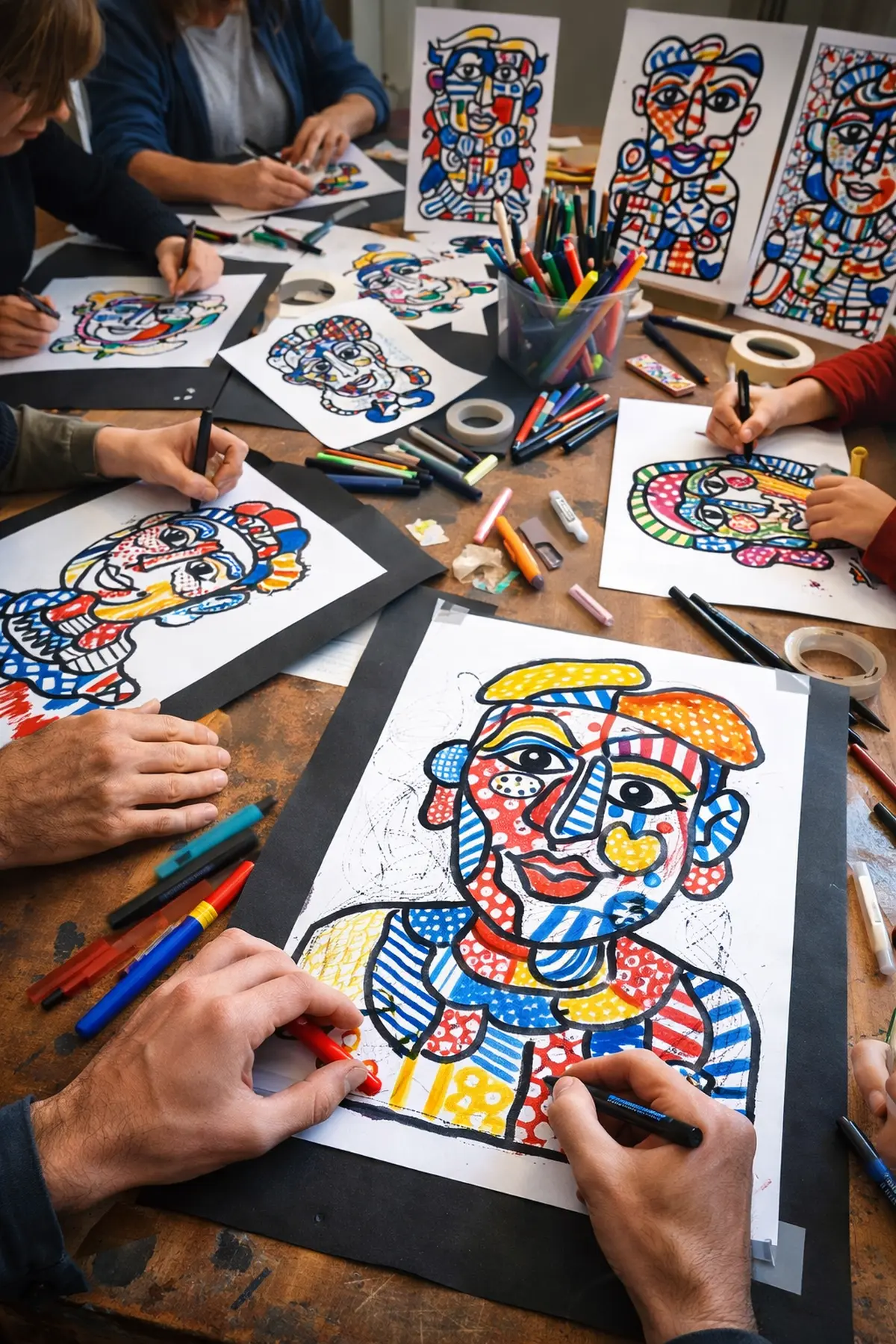 Micro-folie, créer ton autoportrait à la manière de Jean Dubuffet